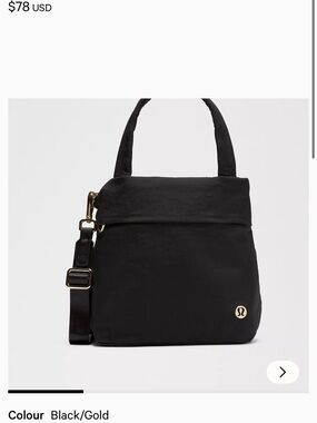 Lululemon On My Level Small Tote Bag 5L Black Gold NWOT